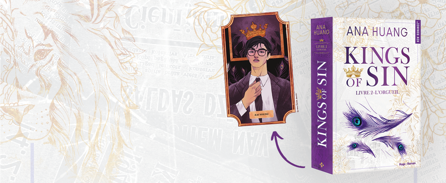 Série de couvertures de livres affichées en ligne, y compris les textes visibles « ANA HUANG » et « KINGS ».