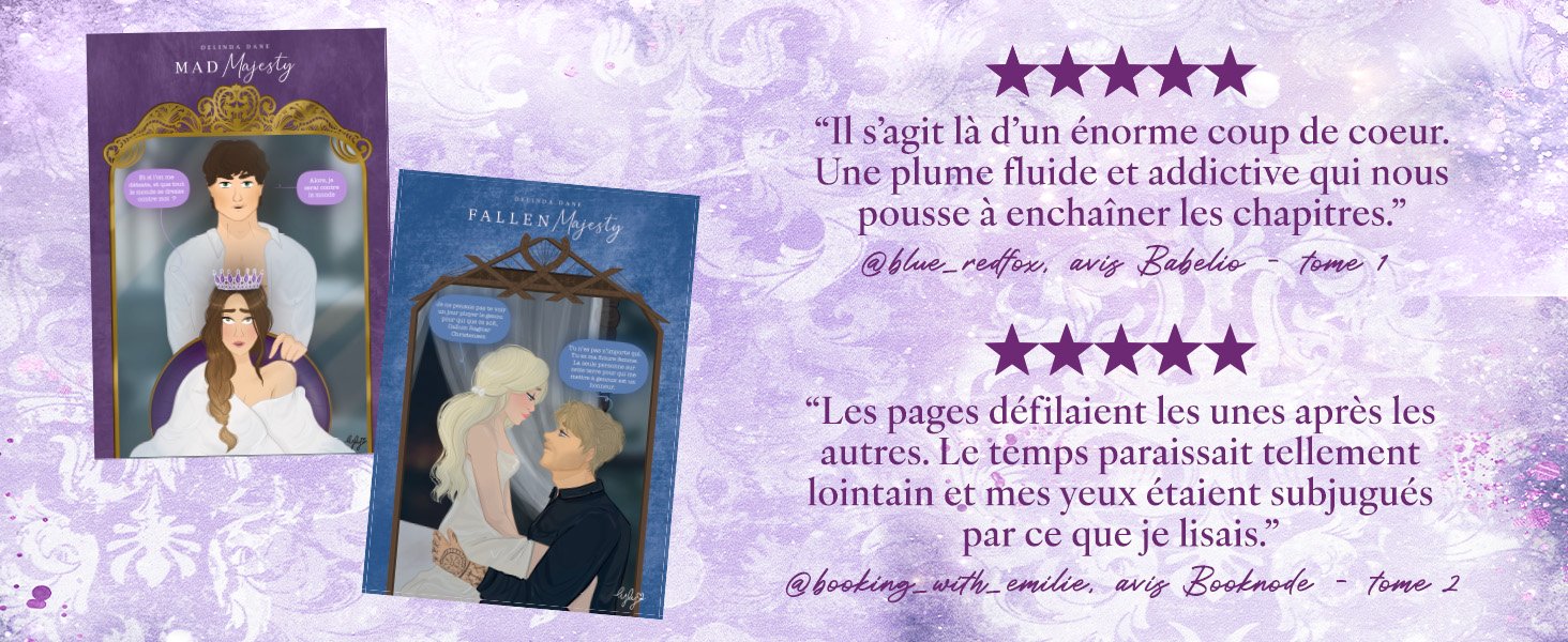 Le texte indique « Image 5 ». Bannière promotionnelle teintée de violet comportant cinq étoiles et un texte en français traitant des critiques ou des évaluations du contenu.