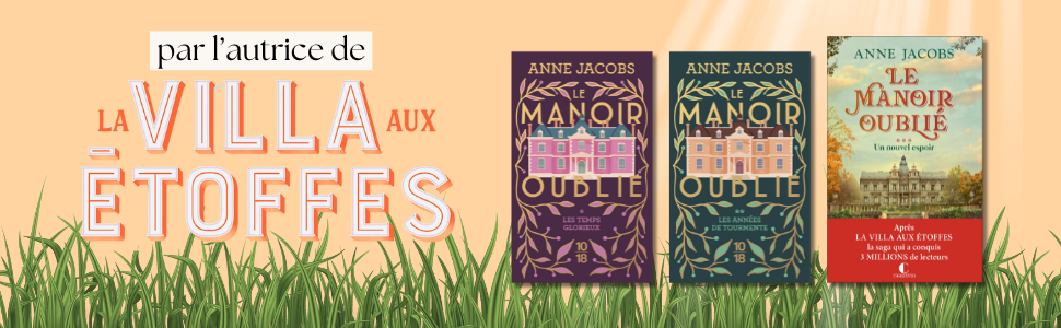 Série de couvertures de livres disposées en rangée, montrant des titres français tels que « LA VILLA » et d'autres publications avec des motifs de dos colorés.